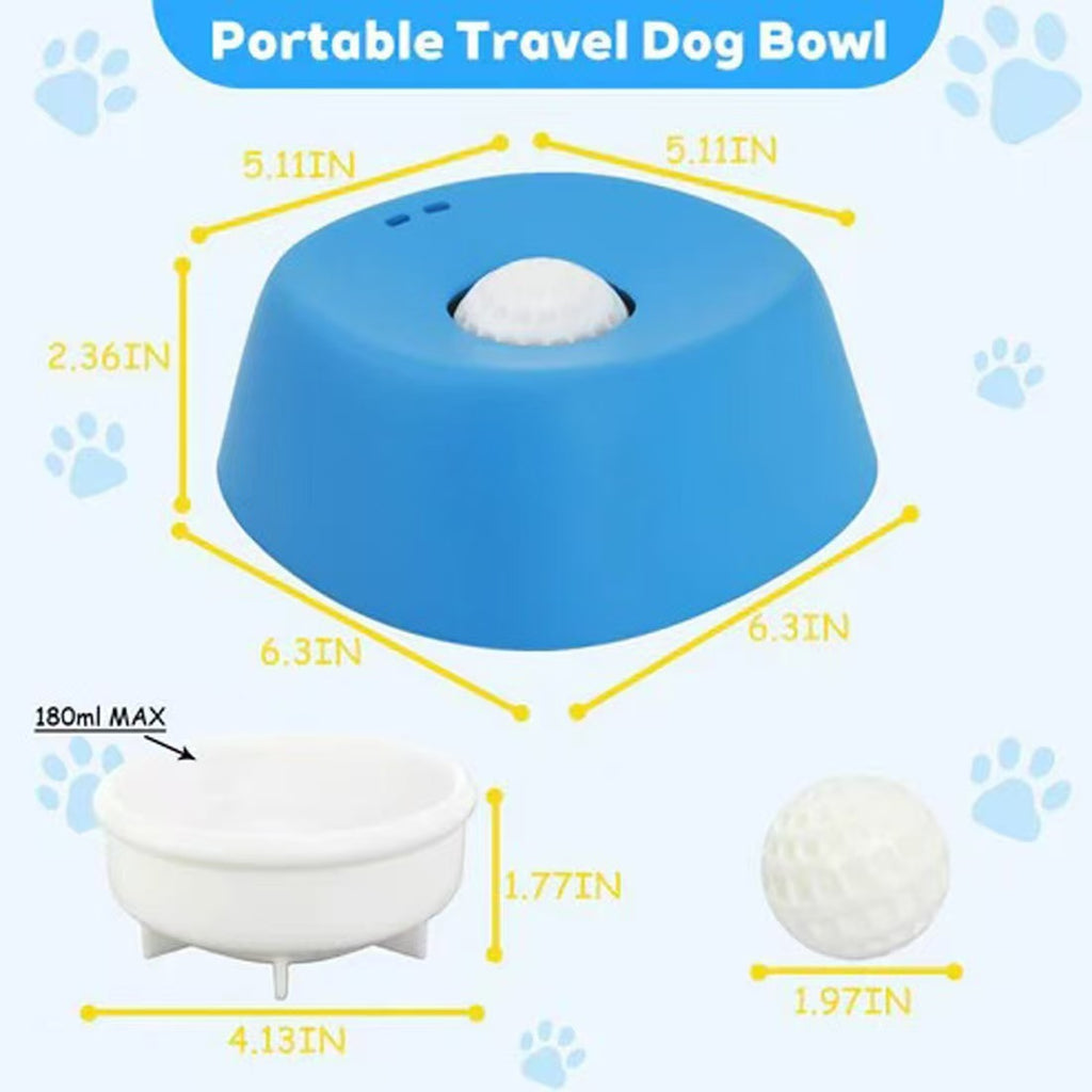 Slow Feeder Dog Bowl with Non-Slip Ball