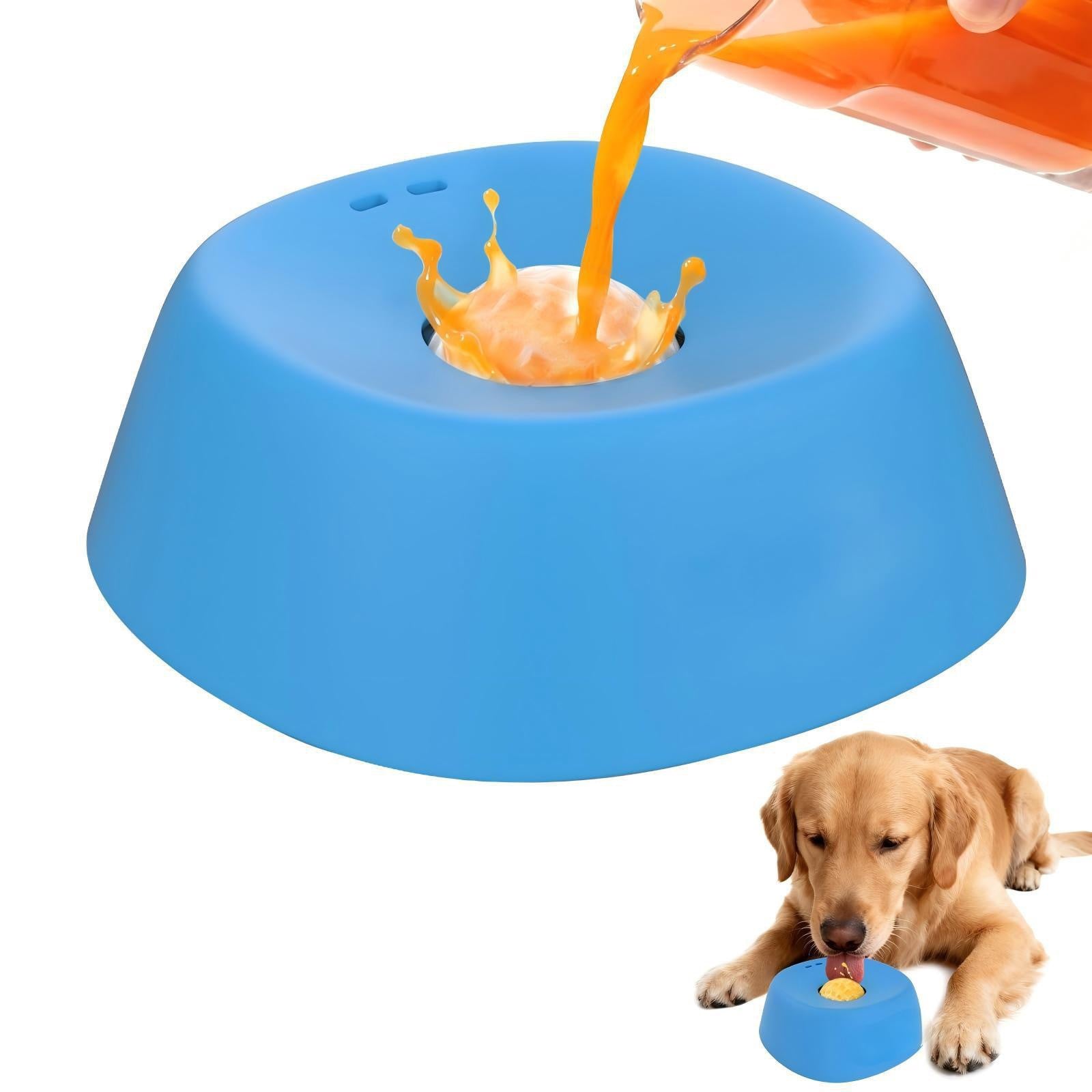 Slow Feeder Dog Bowl with Non-Slip Ball